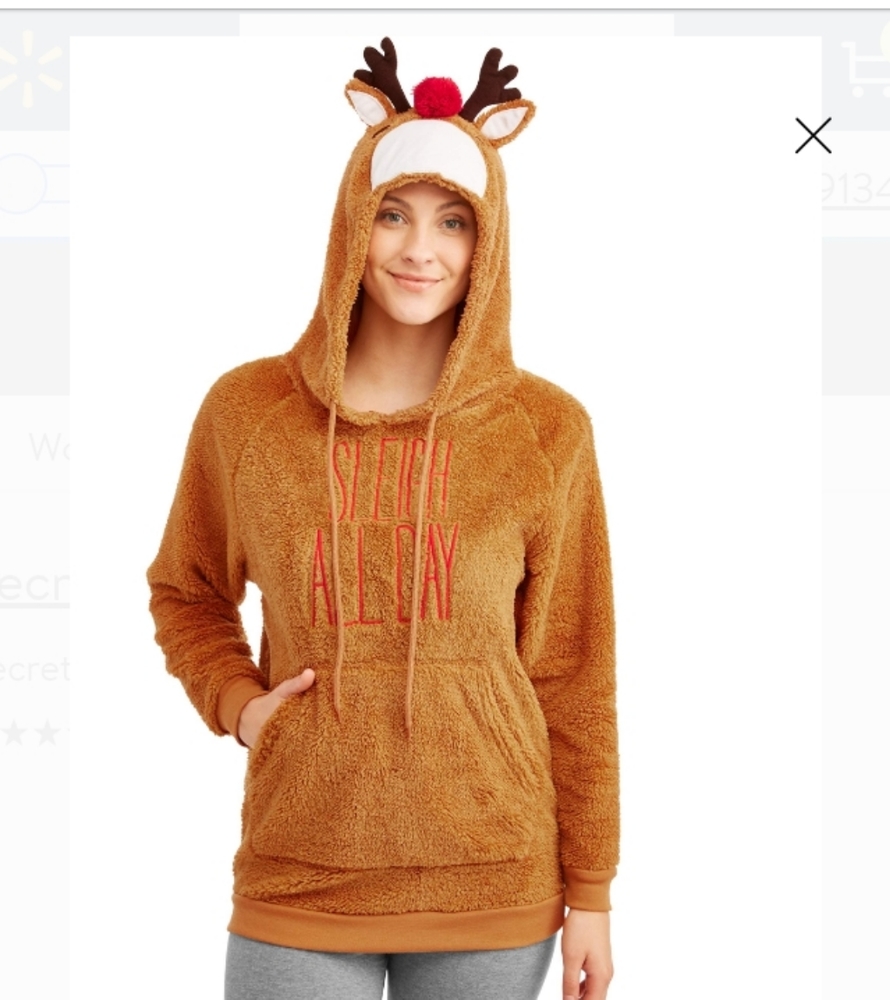 Secret Santa sleigh all day lounge hoodie